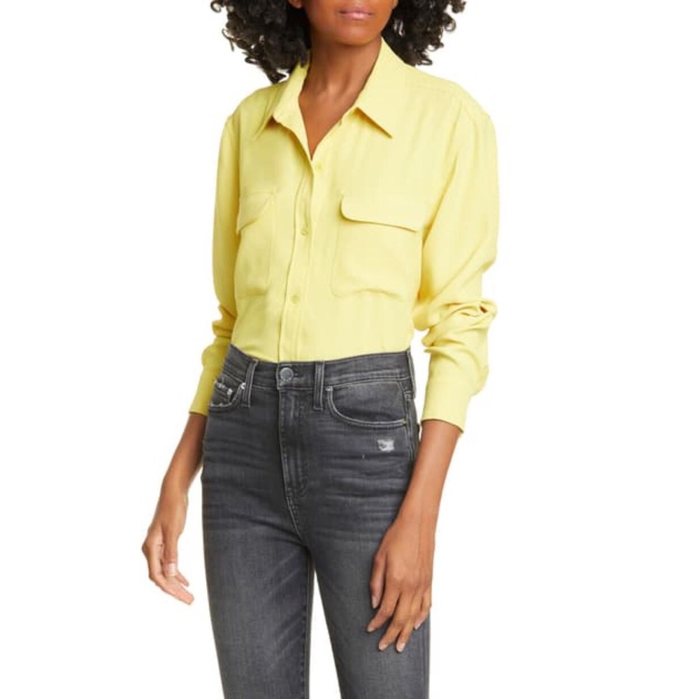 NWT Equipment Signature Shirt in Celery, XS